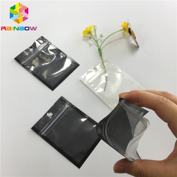 Clear Front Plastic Mylar k Stand Up Pouches Three Side Seal For USB Cable