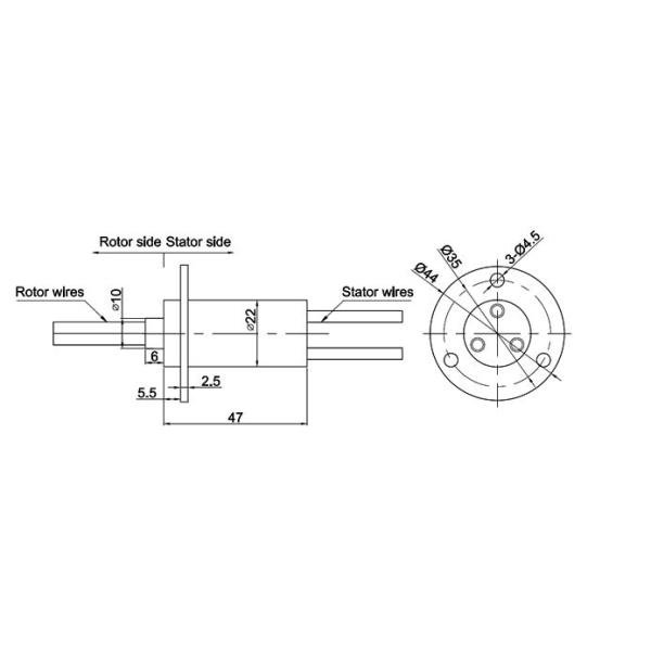 Slip Rings 3 wires *30A