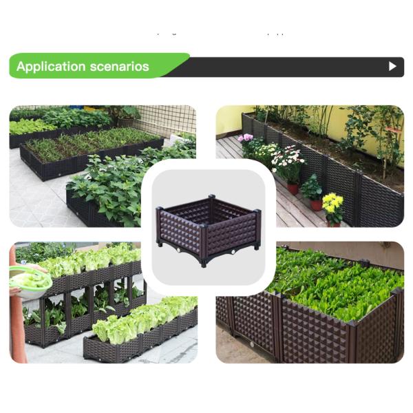 120cm Length PP Large Plastic Rectangular Planter Boxes With Legs