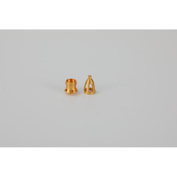 Customized Gold Hollow Lathe Parts Precision Processing Components CNC Turning and Milling Services Can Be Used of Manufacturing