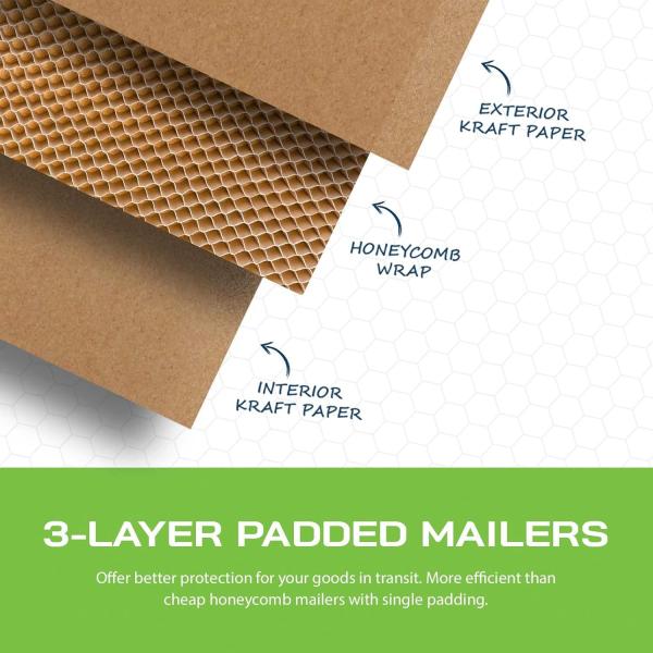 Recyclable Paper Padded Mailer Self Sealing Biodegradable Padded Envelopes Waterproof