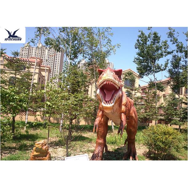 Giant Life Size Dinosaur Theme Park , Dinosaur Lawn Sculpture With Color Customized