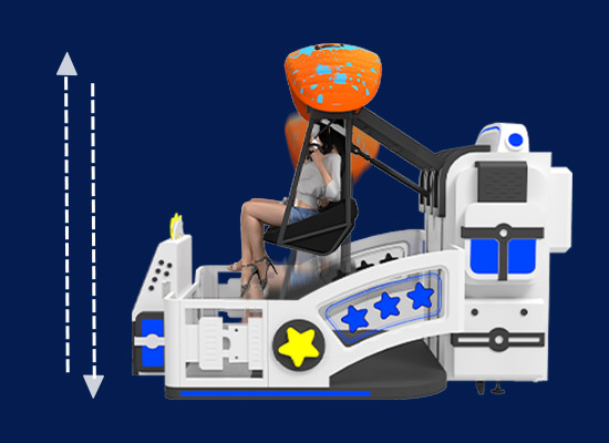 VR skydiving simulator demonstrating vertical movement capabilities
