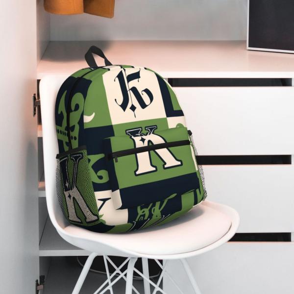 Adjustable Shoulder Strap Fabric School Book Bags with All Over Print Sublimation Design