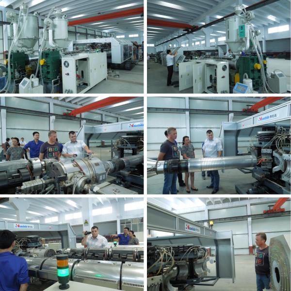 Double Wall Single Screw Design Corrugated Pipe Production Line For Consistent Results