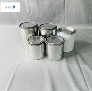 China 750ML White Empty Car Paint Tin Storage Can Round Thinner Square Shapes on sale