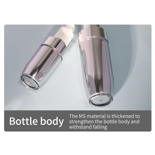 Replaceable Acrylic Bottles 30ml 100ml Silver Plastic Lotion Pump Bottle