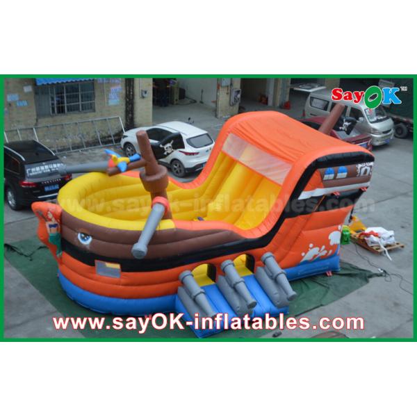 0.55 PVC Pirate Boat Bounce Inflatable Jumping Castle For Kids SGS Certification