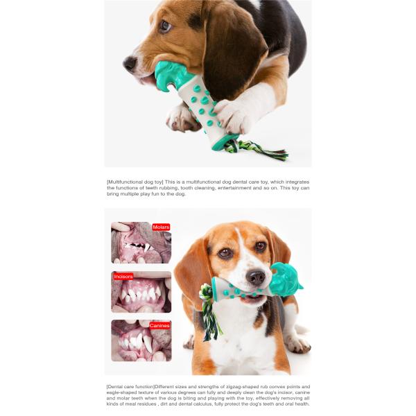 New Multifunctional Interactive Teeth-cleaning Self-playing Food Dispensing Rubber Ball Chew Aggressive Dog Chew Toy