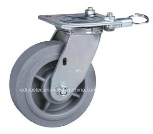 China Customization Industrial Wheel Caster For Fiveri 6 225kg Plate Brake TPR Caster on sale