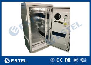 China Single Wall Galvanized Steel Outdoor Communication Cabinets Grey Color RAL7035 on sale