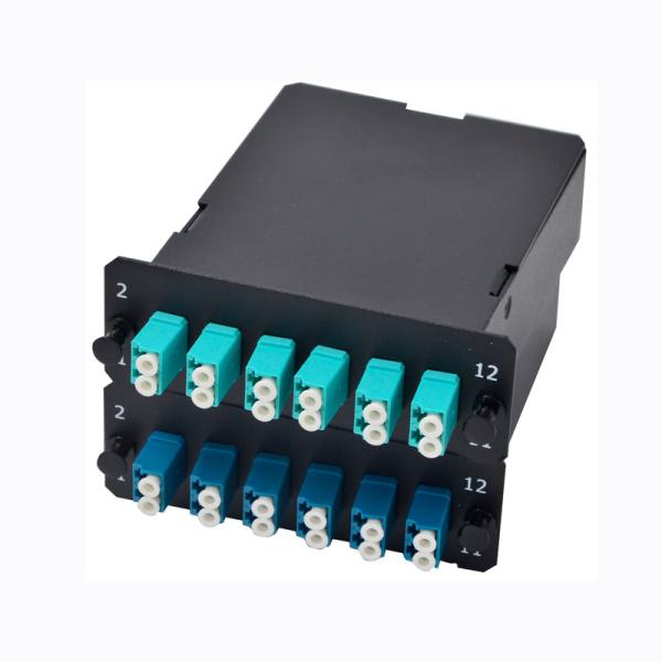 24 Fibers OM3 Multimode Type A Pre-terminated MPO Cassette Fiber Optic Cassette Module