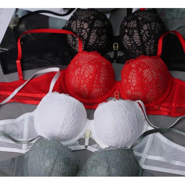 Gather Ladies Underwear Sets Lace Sexy Sagging Proof Womens Bra Sets