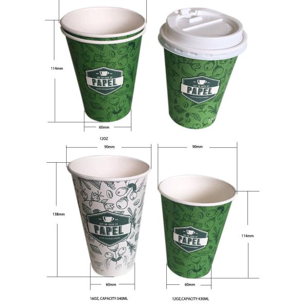 Disposable single wall Paper Cups with Dome Lids for ice Beverages