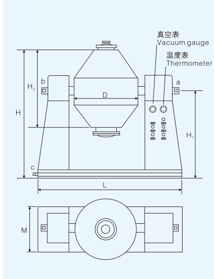200L Double Cone Vacuum Dryer Industrial Drying Machine For Heat Sensitive Materials