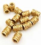 Injection Molded M8 Brass Insert Nut Through Thread Knurled Copper Insert Nut