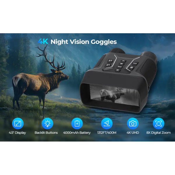 NV2183 4K Infrared Night Vision Goggles 4 Color Effects Can Be Used During the Day and at Night for Hunting