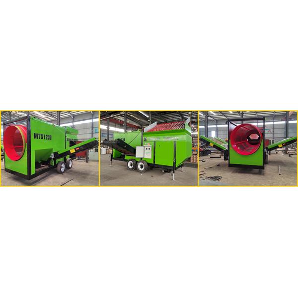 Carbon Steel Sand Gravel Mobile Trommel Rotary Drum Screening Machine from China direct manufacturer
