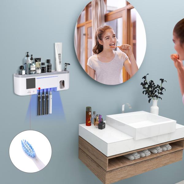 ABS Solar UV Toothbrush Holder Sterilizer Bathroom Toothbrush Storage Box