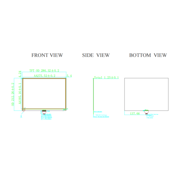 13.3 Inch E Paper Display 960×680 Resolution Black / White / Red 3 Color E Ink Display
