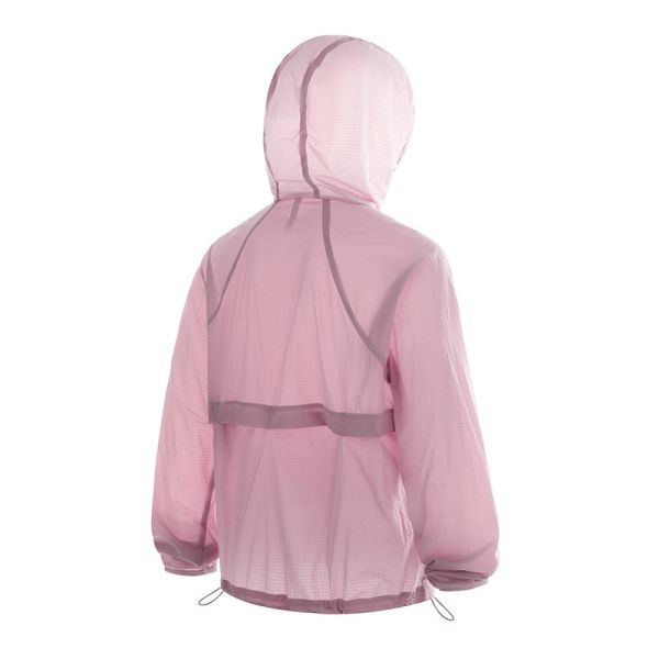 Men UPF50+ Sun Protection Jacket Cloud Weave Hidden Check Fabric Breathable Quick Dry Windproof Hooded Coat Outdoor Beach Surf Travel Lightweight Skin