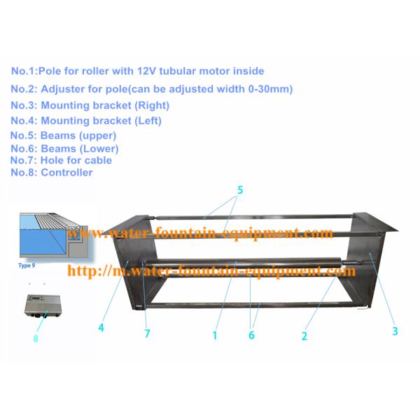 PE UV Stable Automatic Pool Covers Swimming Pool Controller Underwater Types