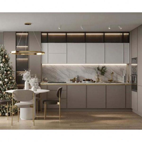 Kitchen Pantry Cabinets with Quartz Stone Countertop and Drawer Basket by YALIG 2024