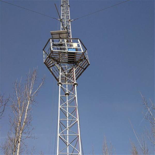 Customized 3leg round steel communication antenna guyed mast tower