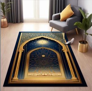 China National Special Arabic Printed Worship Mat National Style Prayer Floor Carpet Rug Polyester Fiber on sale