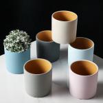 China 3 4 5 Inch 6 Inch Ceramic Planters Ceramic Cylinder Plant Pot Nordic Ceramic Flower Pot for sale