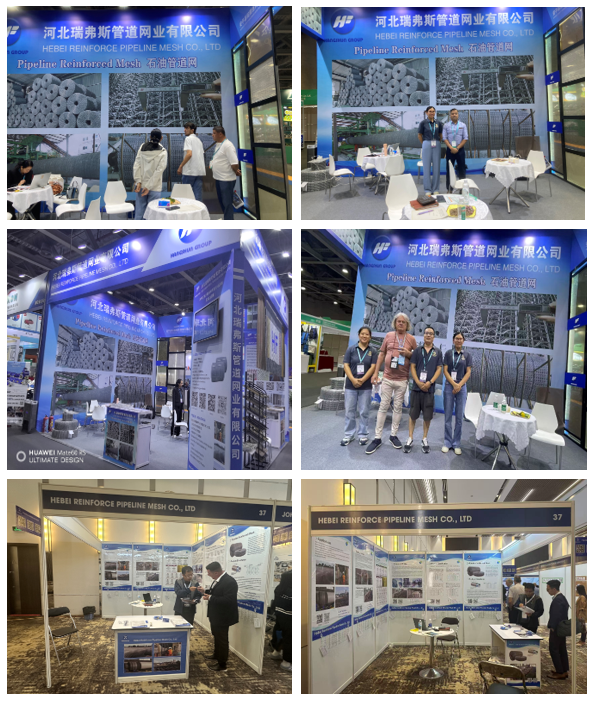 Hot dip Galvanized Wire CWC Pipeline Reinforced Mesh Eight Lines