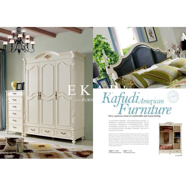 classic design 3 door bedroom wardrobe solid wood wardrobe