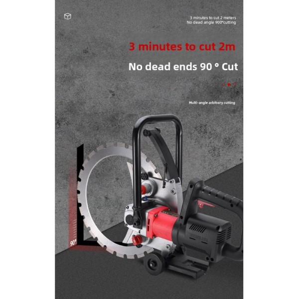 High Power Brushless Concrete Wall Cutting Machine Multi-Function Door and Window Opening Stone Cutting Saw for Construction