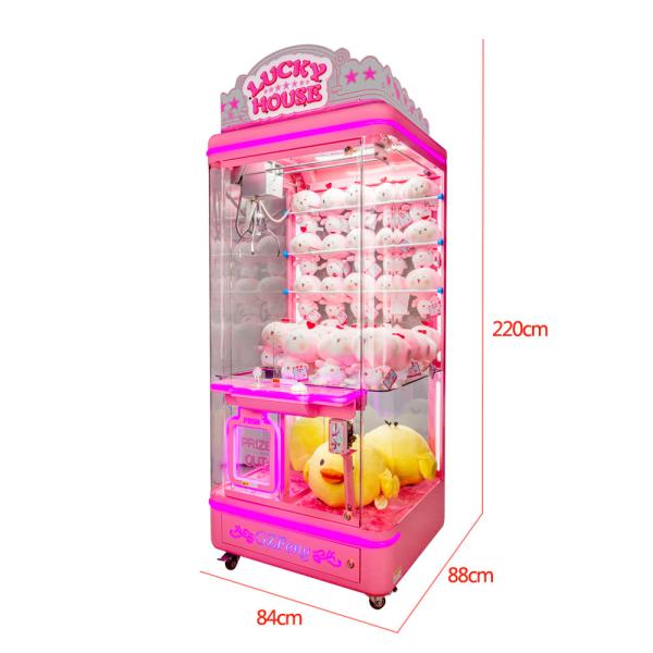 Lucky House 180W Toy Crane Machine 840 * 880 * 2200MM Size For 1 Player