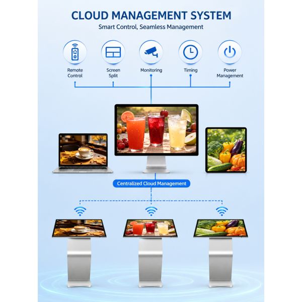 55 Inch Touch Screen Kiosk Android WiFi Horizontal Advertising Display Angled Interactive Inquiry Machine OEM