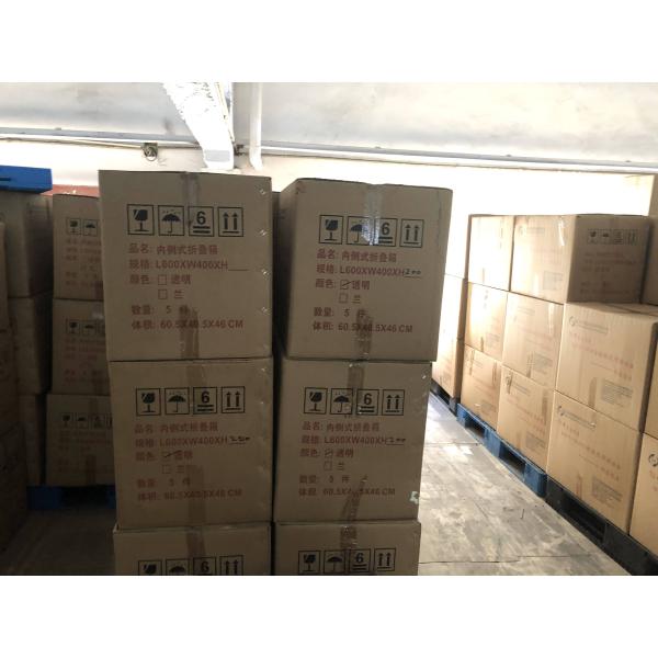 HDPE Collapsible Moving Boxes Folding Foldable Crate With attached lids For Textile Fabric