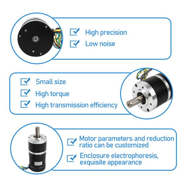 Double Shaft NEMA 23 Brushless DC Motor 48vdc 400w 8000rpm 0.48N.M High Speed