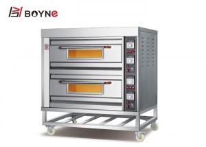Wholesale Restaurant Electric Four Trays Industrial Baking deck Oven with wheel easy to move from china suppliers