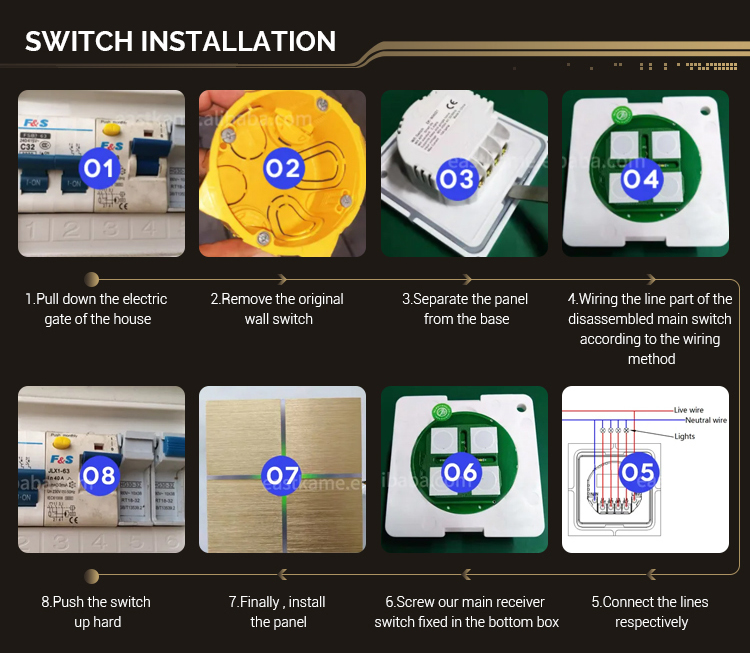 1/2/3/4 Keys Full Touch KNX Push Button Panel Switch ETS4 Compatible 4-Way Aluminum Switch Single Piece Minimum Order