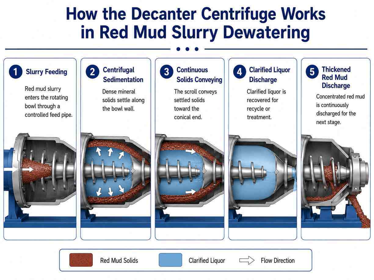 Decanter Centrifuge for Red Mud Slurry Dewatering