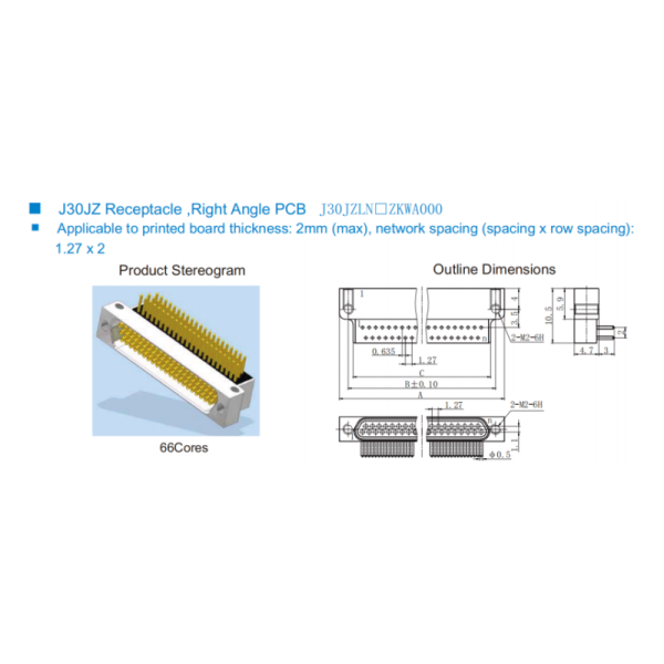 J30JZ Series Micro Rectangular Electrical Connectors J30JZLN21ZKWA000