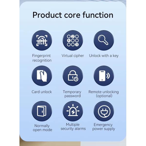 Tuya Smart Door Lock D7 with 3D Face Recognition 40-90MM Thickness