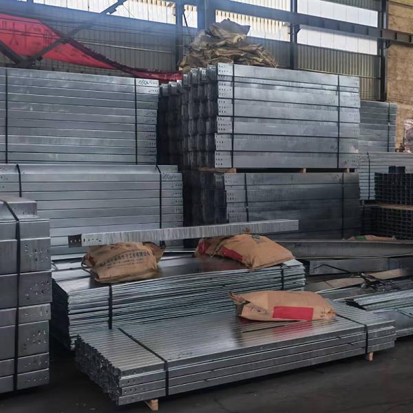 ISO9001 50mm Galvanised Cable Tray / Passivated Hot Dip Galvanized Perforated Cable Tray 150mm