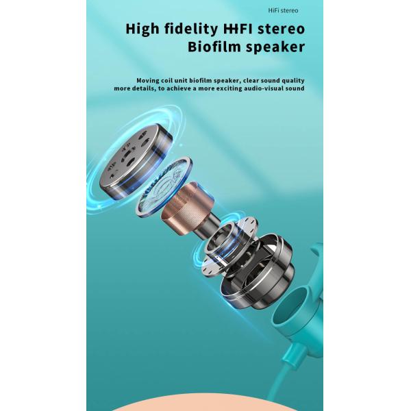 Bluetooth Neckband Earphones With 70H Playing Flashlight TF Card Model