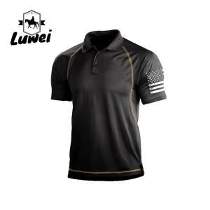 Breathable Office Cotton Polo T Shirts Short Sleeved Wear Oversize Uniform