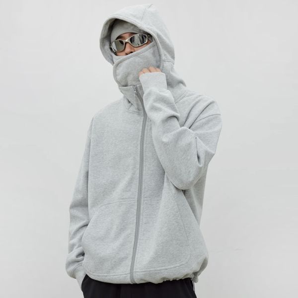 Factory Balaklava Hoodie Mask Double Layer Thick High Quality Breathable Windproof Oversized Winter Customized Logo Hoodie
