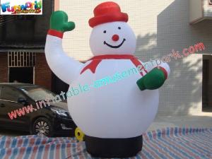 China Snowman Inflatable Christmas Decorations Pvc 8kg For Advertising on sale