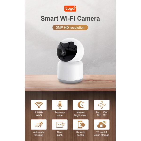 3mp Hd Two Way Audio Automatic Tracking Remote Control Indoor PTZ Security Camera Smart Wifi Camera