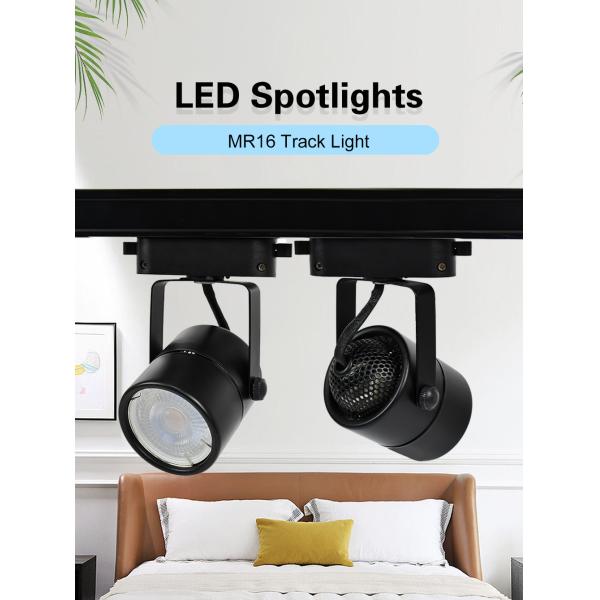Replaceable Light Source Lamp Cup Mr16 / Gu10 Track Light Housing Adjustable Angle