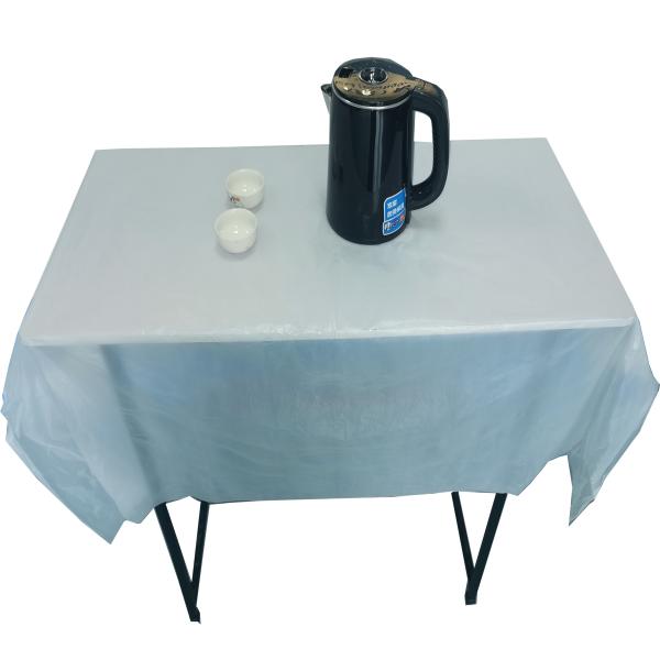 HDPE Plastic Disposable Table Cloth 42x42 51x51 Inch